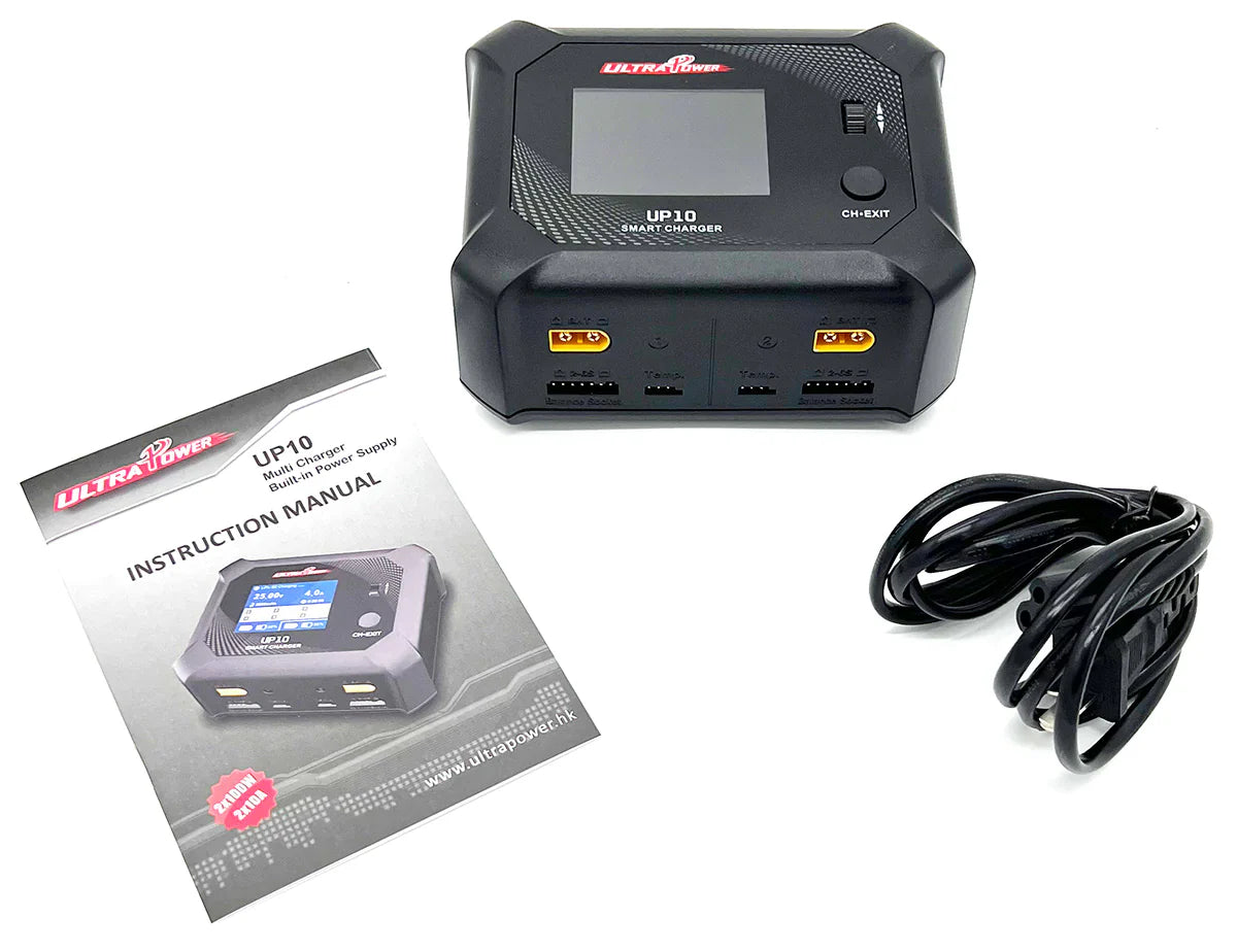 Ultra Power Technology - UP10 AC 100W / DC 2X100W Dual Port Multi-Chemistry Smart Charger - UPTUP10