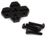 Yeah Racing Kyosho MX-01 7mm Aluminum Wheel Hexes w/Pins (Black) (4) - YEA-KYMX-006
