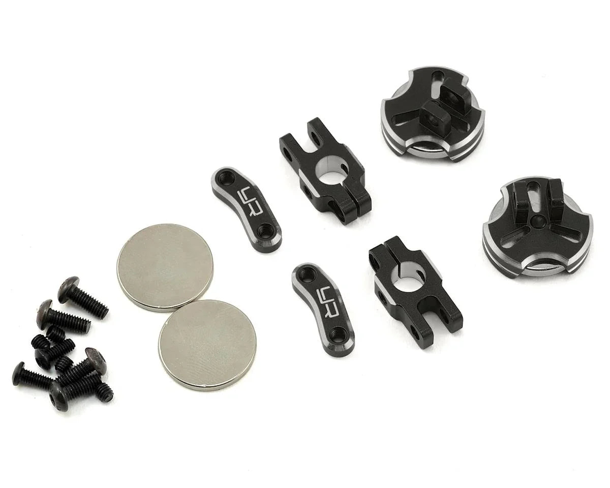 Yeah Racing Aluminum CNC Magnetic Invisible Body Mount (Black) - YEA-YA-0531BK