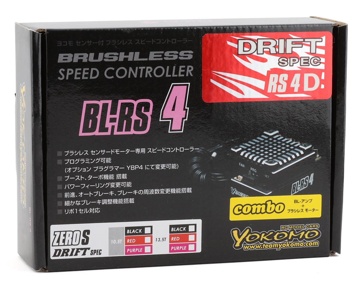Yokomo BL-RS4 Drift Spec Sensored Brushless ESC/Zero S Drift Spec Motor Combo (13.5T) - YOKBL-R4135DBA