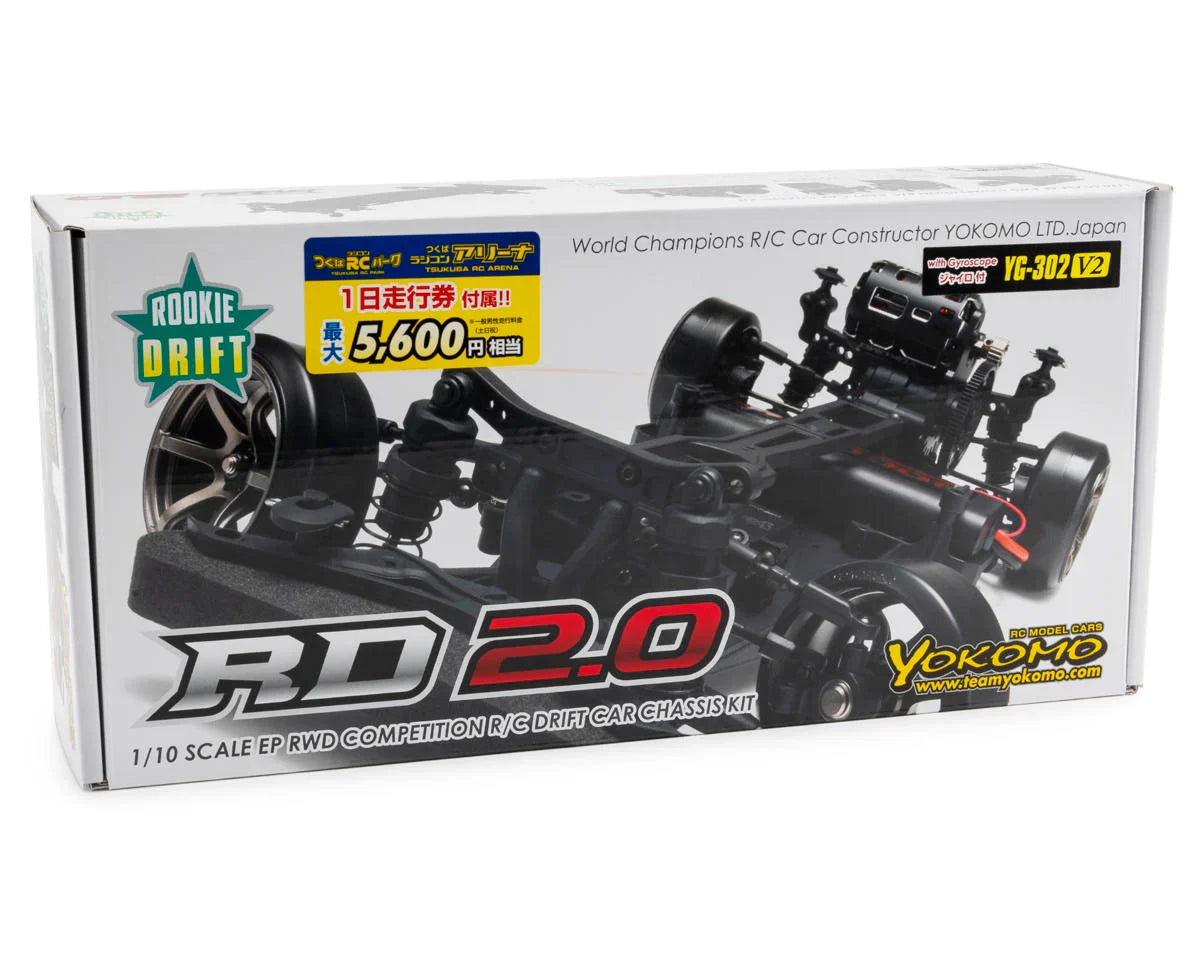 Yokomo RD2.0 "Rookie Drift" 1/10 RWD Drift Car Kit w/YG-302V2 Gyro - YOKRDR-020G
