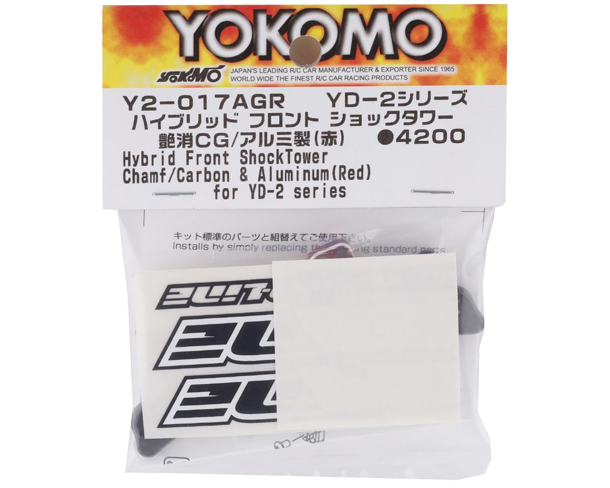 Yokomo YD-2 Graphite/Aluminum Hybrid Front Shock Tower (Red) - YOKY2-017AGRA
