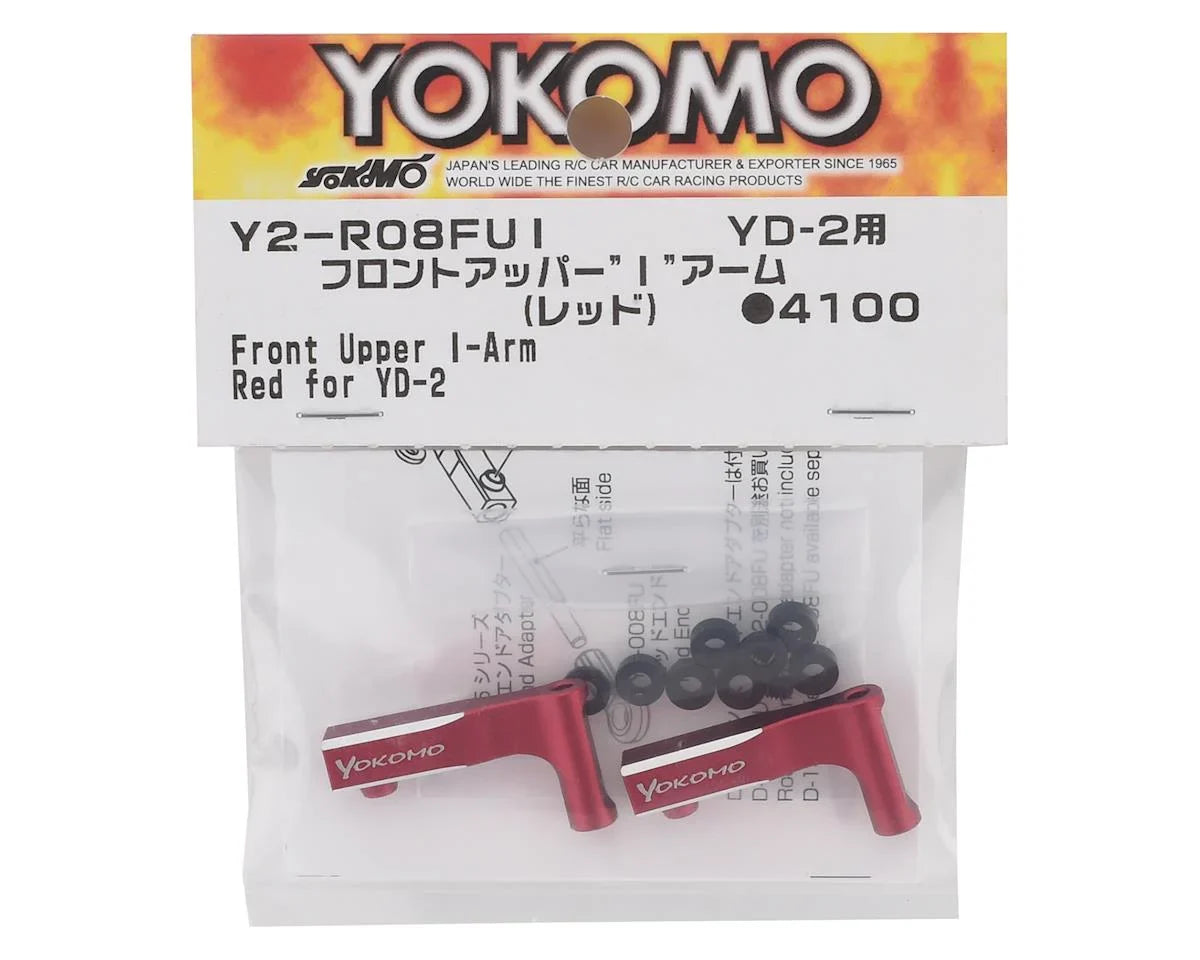 Yokomo YD-2 Aluminum Front Upper L Arm Kit (Red) - YOKY2-R08FUIA